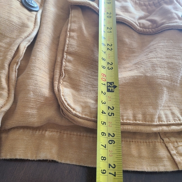 Free People Brown Utility Jacket with Button Details Sz.S/P - Picture 7 of 10